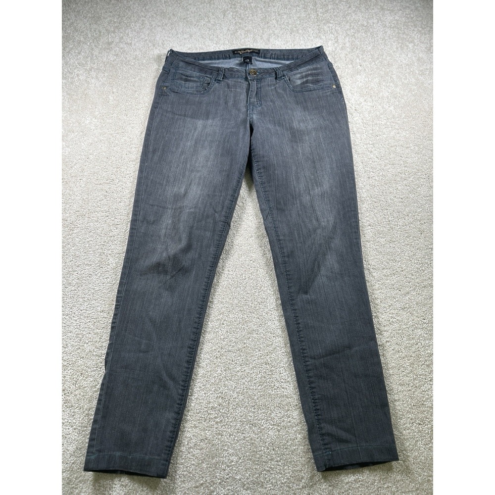 Southpol Womens Size 13 Straight Leg Baggy‎ Jeans Gray